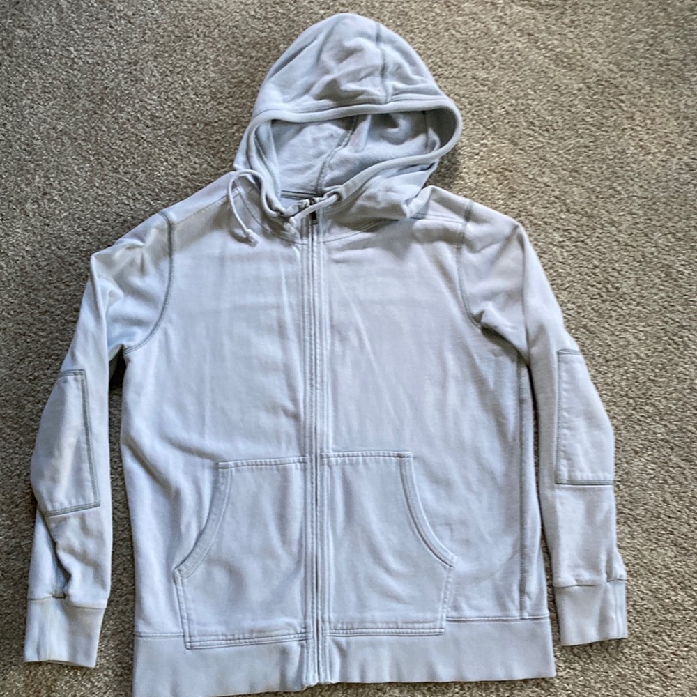 Madewell light blue zip up hoodie jacket L